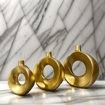Golden Donut Vases