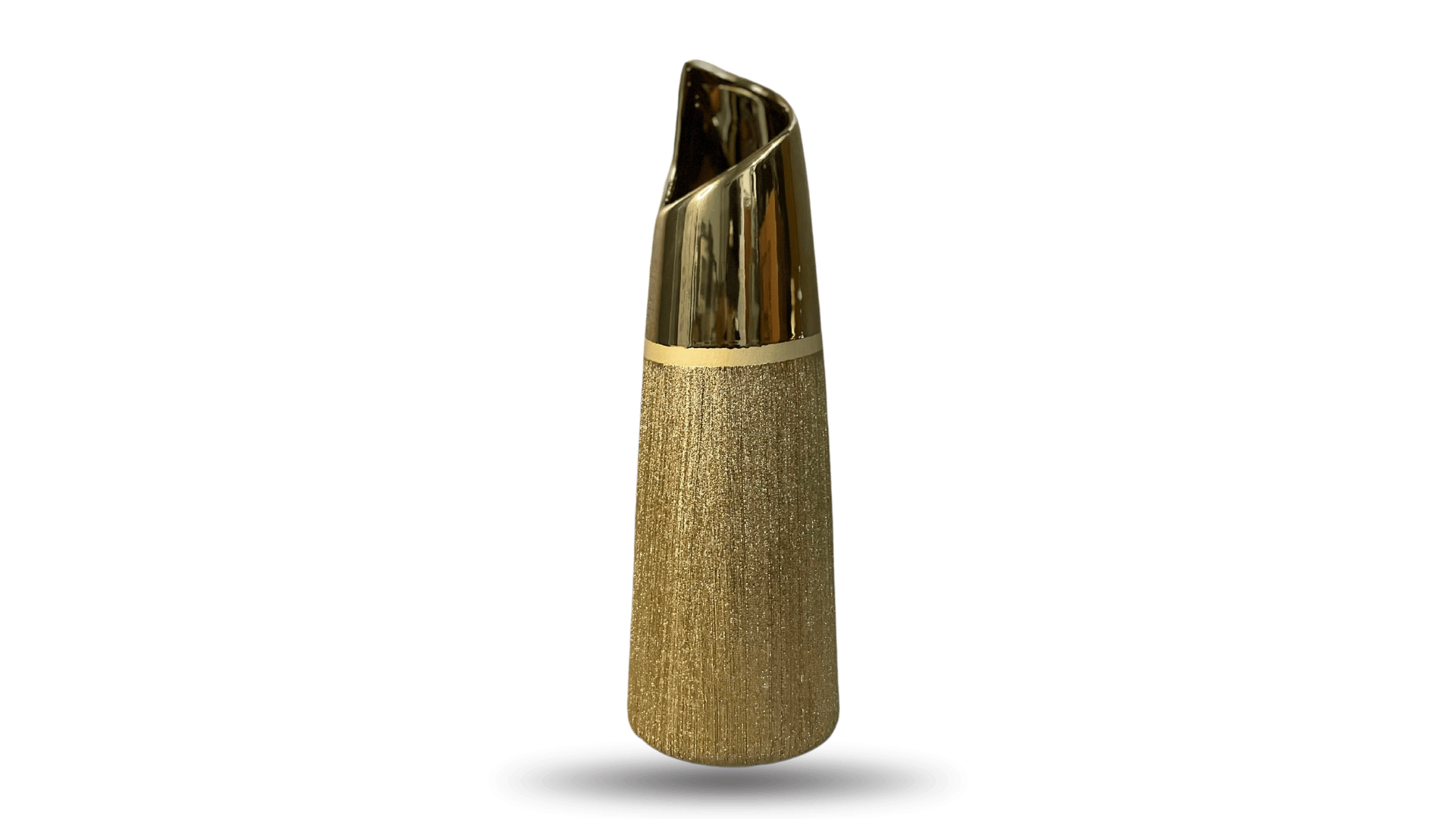 golden glitter vase