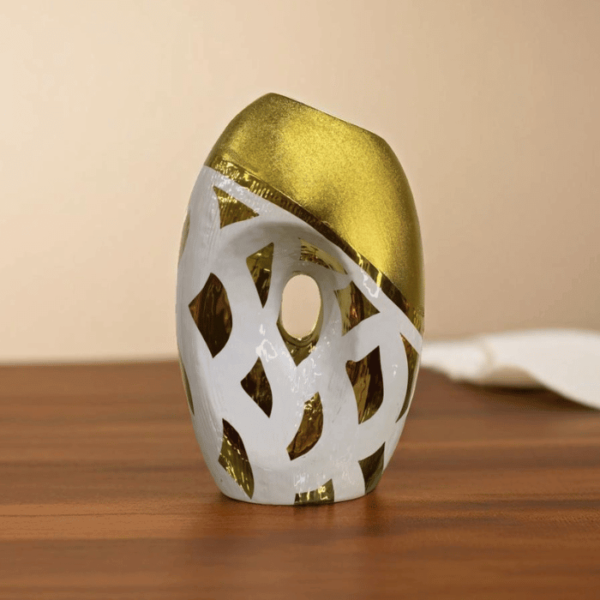 Royal Lattice Vase White