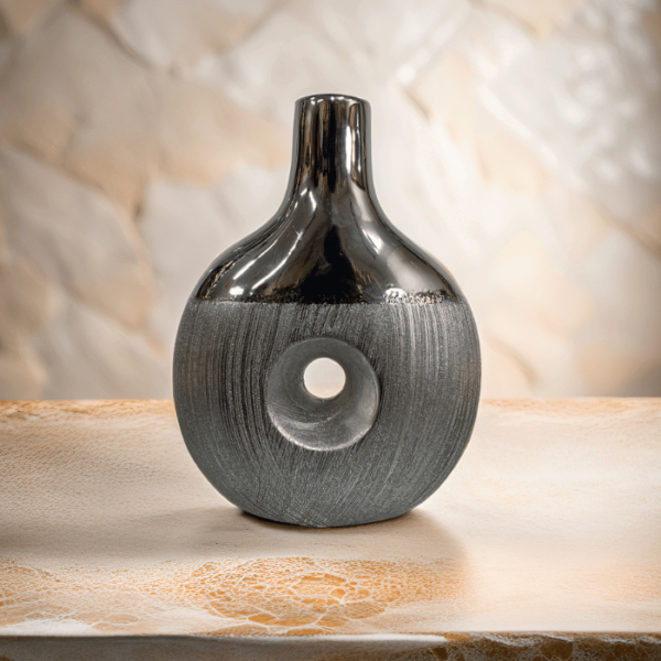 Silver Lunar Glow Vase